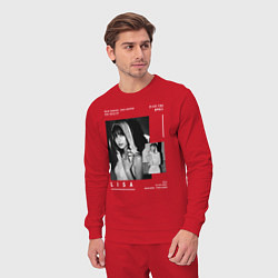Костюм хлопковый мужской Lisa Blackpink, цвет: красный — фото 2