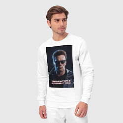 Костюм хлопковый мужской Арнольд - терминатор, цвет: белый — фото 2