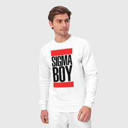 Костюм хлопковый мужской Sigma boy, цвет: белый — фото 2