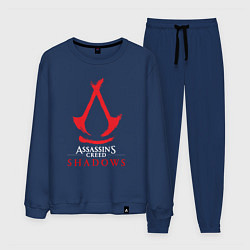 Костюм хлопковый мужской Assassins Creed Shadows - badge, цвет: тёмно-синий