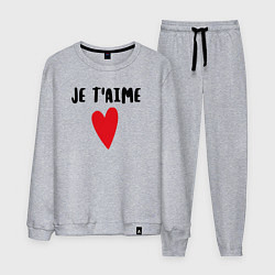 Костюм хлопковый мужской Любовь по-французски, цвет: меланж