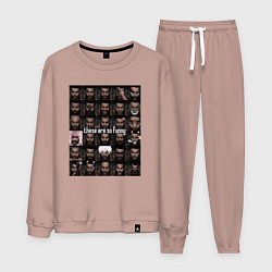 Костюм хлопковый мужской Разный викенд, цвет: пыльно-розовый