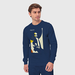 Костюм хлопковый мужской Девушка в круглой шляпе, цвет: тёмно-синий — фото 2