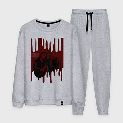 Костюм хлопковый мужской Teriffier постер, цвет: меланж