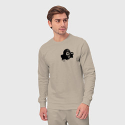 Костюм хлопковый мужской Crazy girl, цвет: миндальный — фото 2