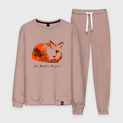 Костюм хлопковый мужской Это лиса, цвет: пыльно-розовый