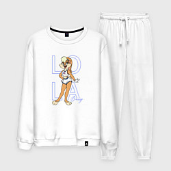 Костюм хлопковый мужской Лола Банни крольчиха Looney Tunes, цвет: белый