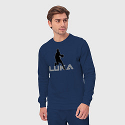 Костюм хлопковый мужской Luka basketball, цвет: тёмно-синий — фото 2
