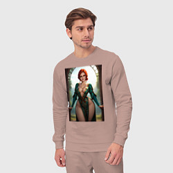 Костюм хлопковый мужской Трисс Меригольд Ведьмак 3 - пышные формы, цвет: пыльно-розовый — фото 2