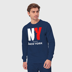 Костюм хлопковый мужской The city of New York, цвет: тёмно-синий — фото 2