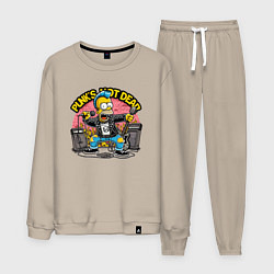 Костюм хлопковый мужской Панк Гомер Симпсон - певец, цвет: миндальный