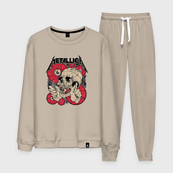 Костюм хлопковый мужской Металлика дизайн, цвет: миндальный