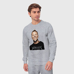 Костюм хлопковый мужской James Alan Hetfield - Metallica leader, цвет: меланж — фото 2