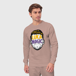 Костюм хлопковый мужской Luka magic face, цвет: пыльно-розовый — фото 2