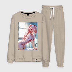 Костюм хлопковый мужской Медсестричка позаботится о тебе, цвет: миндальный