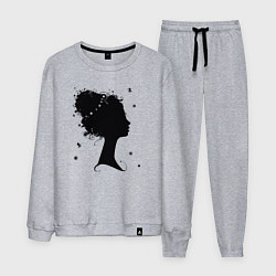 Костюм хлопковый мужской Flower girl, цвет: меланж