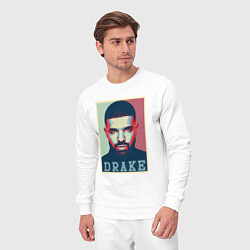 Костюм хлопковый мужской Drake, цвет: белый — фото 2