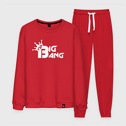 Костюм хлопковый мужской Bigbang top, цвет: красный