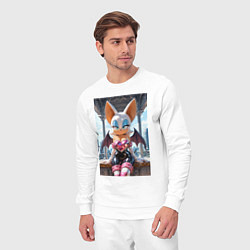 Костюм хлопковый мужской Руж из Somic сидит на веранде, цвет: белый — фото 2