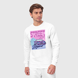 Костюм хлопковый мужской Street drift, цвет: белый — фото 2