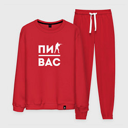 Костюм хлопковый мужской Контра Подпивас, цвет: красный