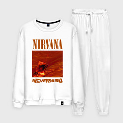 Костюм хлопковый мужской Nirvana nevermind rad, цвет: белый