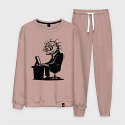 Костюм хлопковый мужской Офисный планктон как есть, цвет: пыльно-розовый