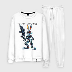 Мужской костюм Киборг Багз Банни с оружием - нейроарт фантазия