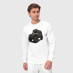 Костюм хлопковый мужской Черный внедорожник, цвет: белый — фото 2