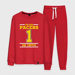 Костюм хлопковый мужской Pacers - Obi Toppin, цвет: красный