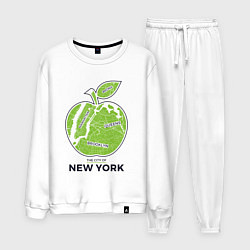 Костюм хлопковый мужской Сity of New York, цвет: белый