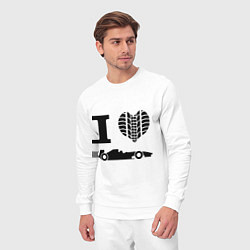 Костюм хлопковый мужской Формула 1, цвет: белый — фото 2