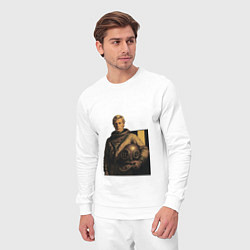 Костюм хлопковый мужской Молодой мужчина водолаз ретрофутуризм поп-арт 1970, цвет: белый — фото 2