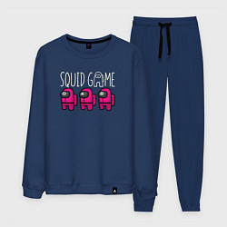 Костюм хлопковый мужской Among us squid game, цвет: тёмно-синий