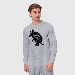 Костюм хлопковый мужской Черный броненосец, цвет: меланж — фото 2