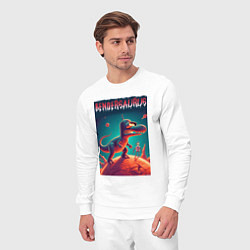 Костюм хлопковый мужской Bendersaurus - meme, цвет: белый — фото 2