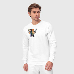 Костюм хлопковый мужской Mine, цвет: белый — фото 2