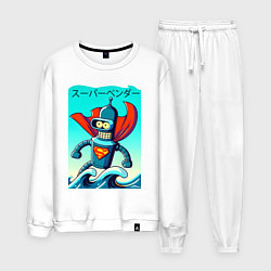 Костюм хлопковый мужской Super Bender - Japanese style, цвет: белый