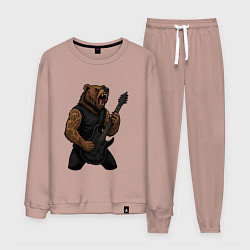 Мужской костюм Медведь играет на электрогитаре