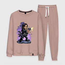 Костюм хлопковый мужской Джон Уик, цвет: пыльно-розовый