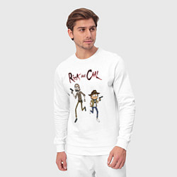 Костюм хлопковый мужской Рик и Карл, цвет: белый — фото 2