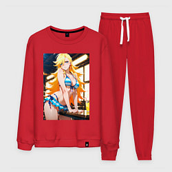 Костюм хлопковый мужской Sexy Труська развлекается, цвет: красный
