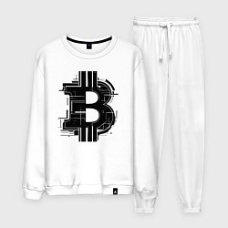 Костюм хлопковый мужской Urban биткоин, цвет: белый
