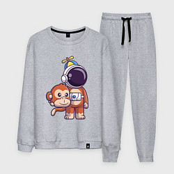 Костюм хлопковый мужской Космонавт в костюме обезьяны, цвет: меланж