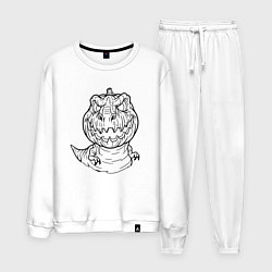 Костюм хлопковый мужской Лампозавр Джека, цвет: белый