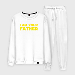 Костюм хлопковый мужской I am your father, цвет: белый
