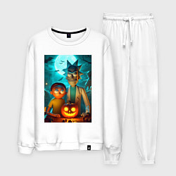 Мужской костюм Rick and Morty with pumpkin - halloween night