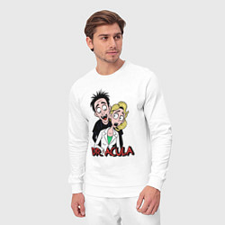 Костюм хлопковый мужской Доктор Акула, цвет: белый — фото 2