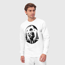 Костюм хлопковый мужской Путешествие сквозь города аниме, цвет: белый — фото 2