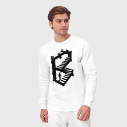 Костюм хлопковый мужской Лестница иллюзий, цвет: белый — фото 2